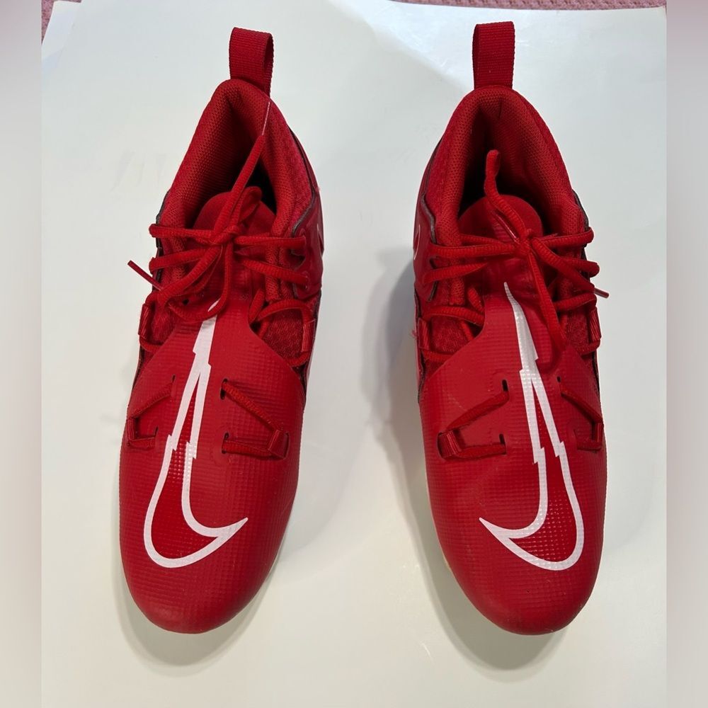 Nike men Red and White Sneakers with Suede Upper